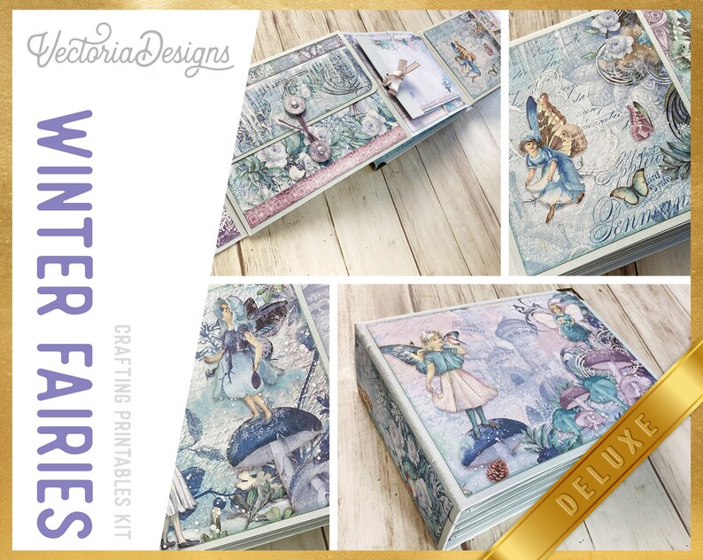 Winter Fairies Junk Journal Kit (DELUXE) - Printable Craft Kit With ...
