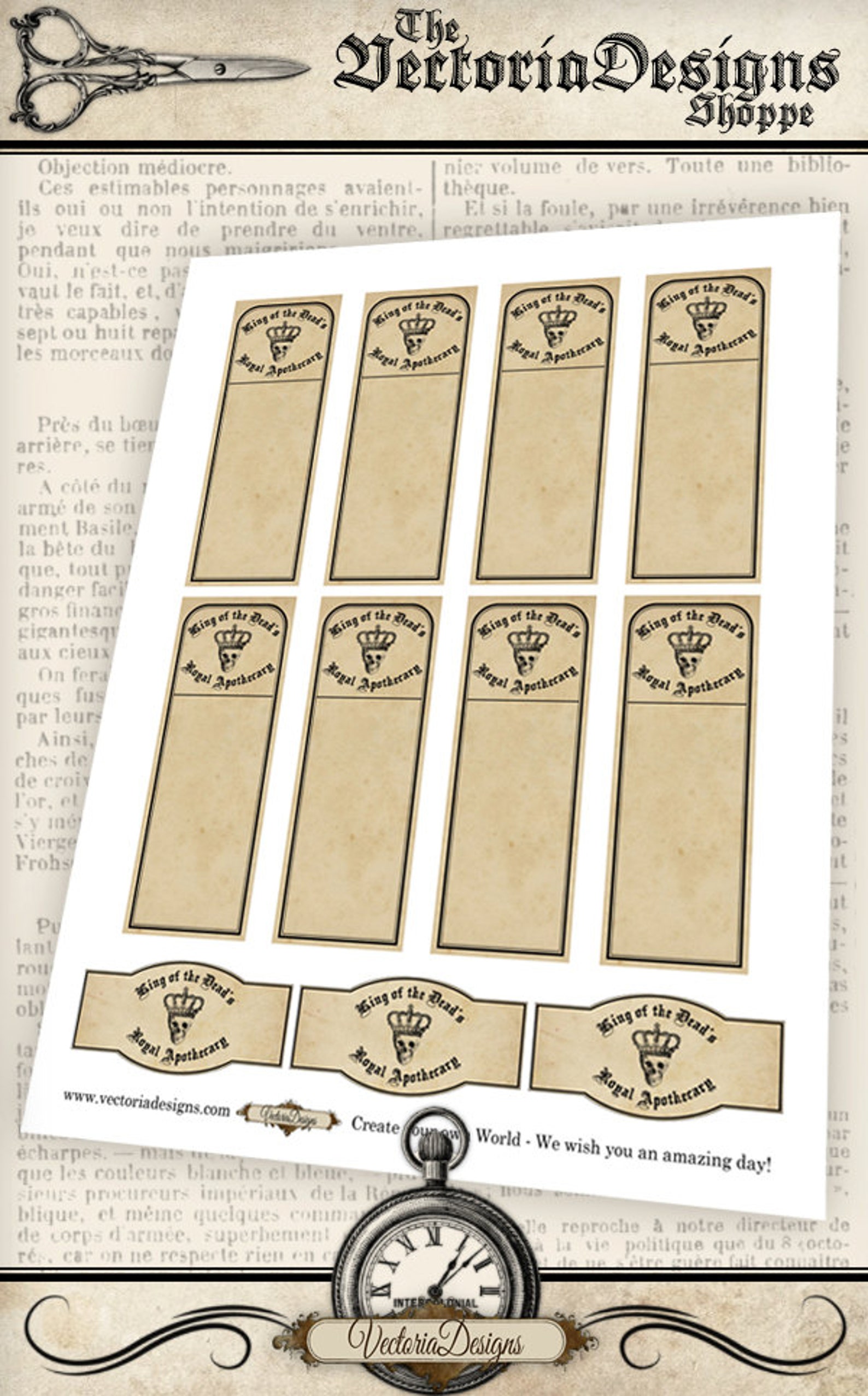 Halloween Test Tube Labels Blank Apothecary Labels Vintage Etsy