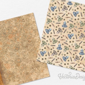 Vintage Notebook Junk Journal Kit, Printable Journal Pages, Neutral Junk Journal, Vintage Embellishments, Old Paper, Antique Paper 002390 image 7