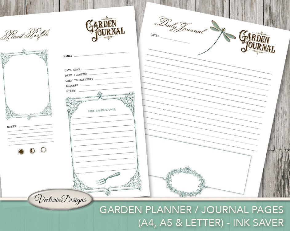 Garden Planner, Garden Journal, Printable Paper Craft, Digital Garden  Planner, Junk Journal, Instant Download, Scrapbook Journal 001971 