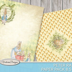 Peter Rabbit Paper Pack Junk Journal Pages Printable 8.5 X 11 Inch ...