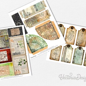 Magic Junk Journal Kit, Ephemera Journal Kit, Printable Journal Pages ...