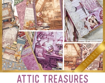 Attic Treasures Junk Journal Kit DELUXE for Memories - Printables - 003874