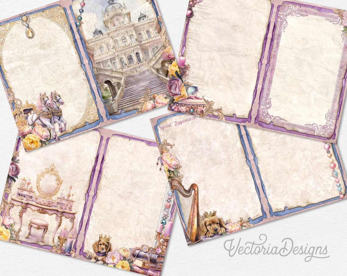 Princess Heritage Junk Journal Kit, Princess Junk Journal Kit Princess ...