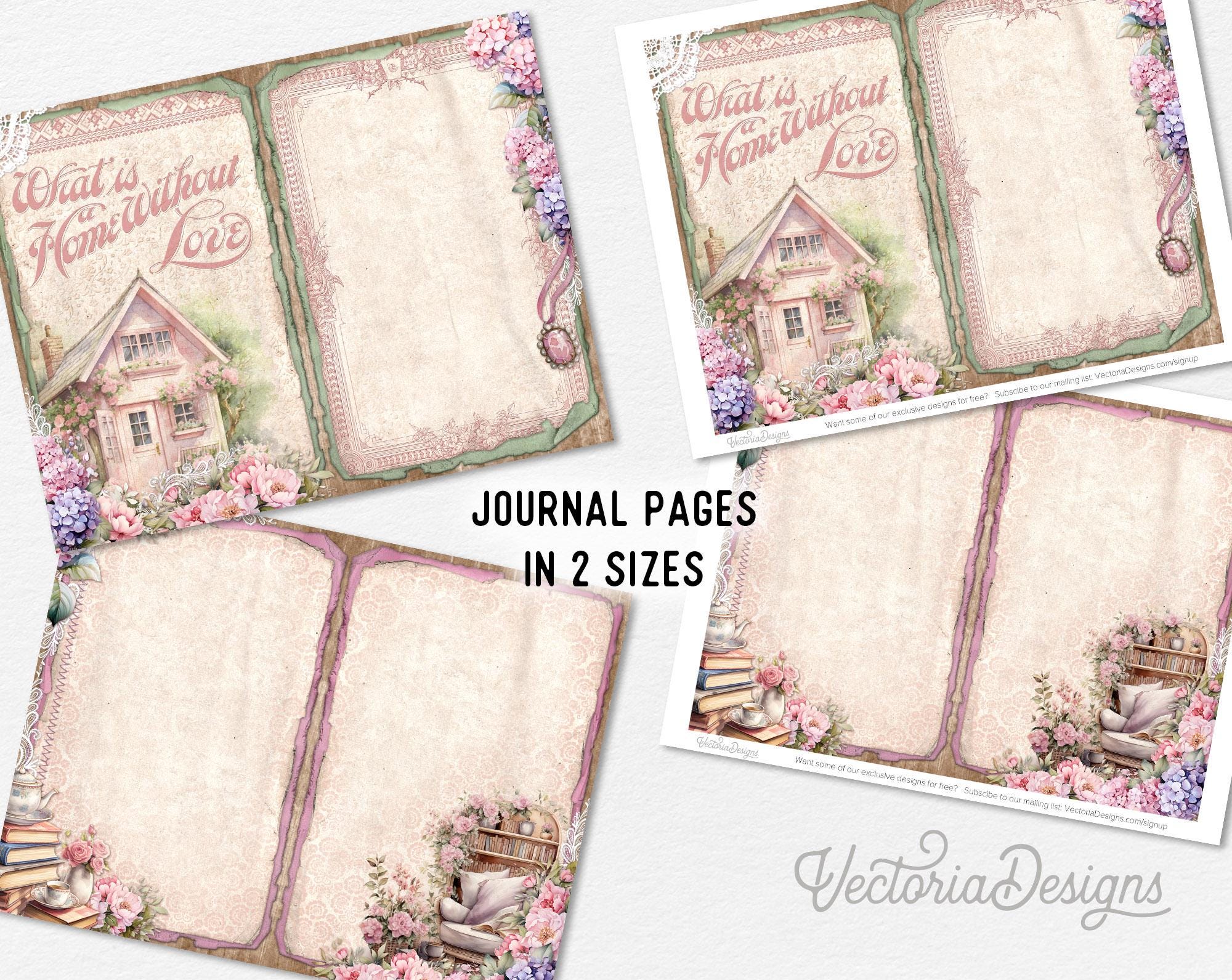 Cottage She-sheds Junk Journal Kit, Printable Pages for Crafting ...