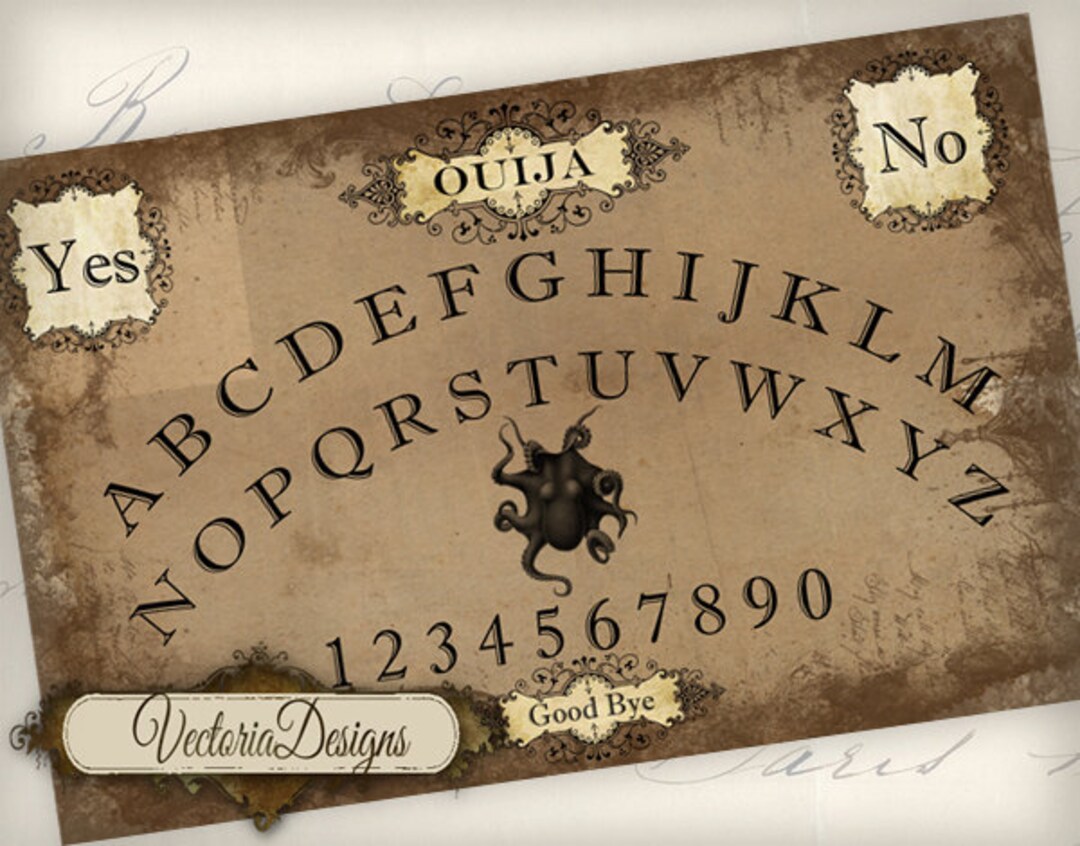 Printable Ouija Board Shabby Elegant Instant Download Digital Collage ...