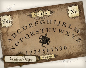 Printable Ouija Board Shabby Elegant instant download digital collage sheet 000522