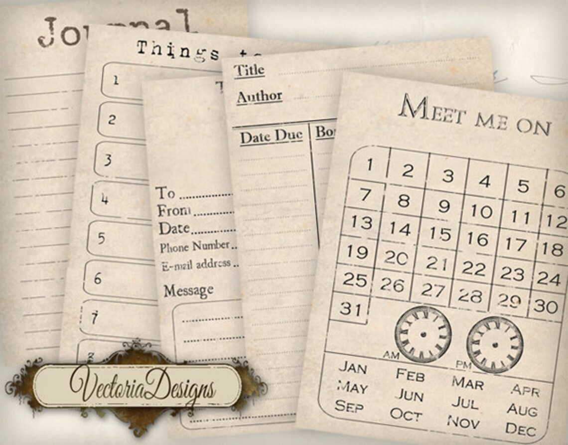 Journal Cars Printable Cards Digital Cards Printable Paper Etsy