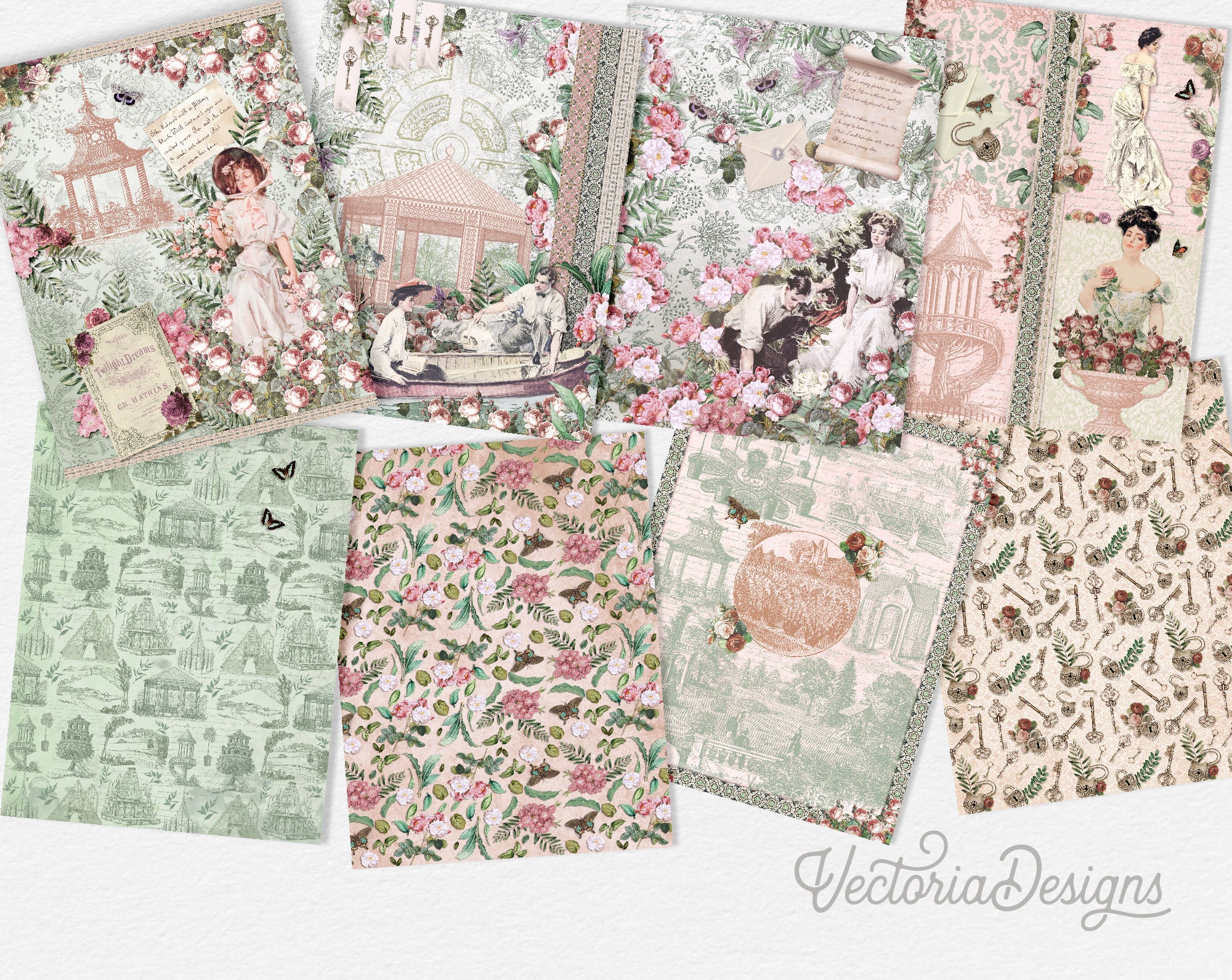 Secret Garden Paper Pack Printable Paper Pack Digital Paper Etsy