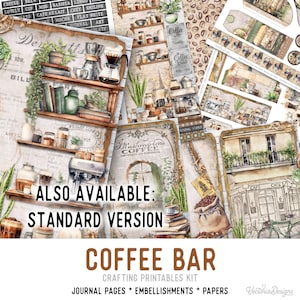 Coffee Bar Junk Journal Kit MINI, Coffee Crafting Printables Kit Coffee ...
