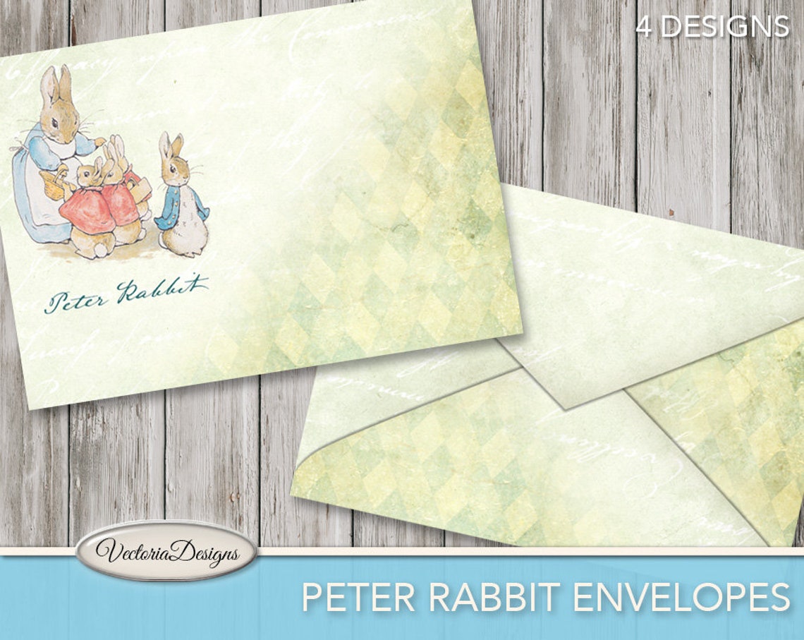 Peter Rabbit Envelopes, Digital Paper Envelopes, Writing Paper ...