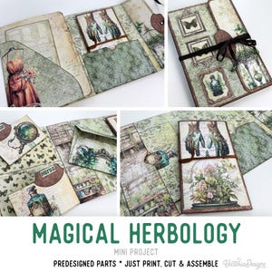Magical Herbology Mini Project Botanical Crafts Mini Folio Botanical Booklet Craft Kit Folio Junk Journal Printable Craft Kit S 003549