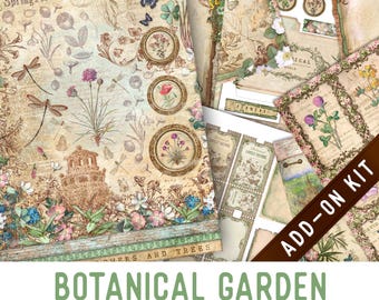 Botanical Garden Junk Journal Kit ADD-ON, Printable Junk Journal Pages Journal Kit Craft kits Vintage Junk Journal 003450