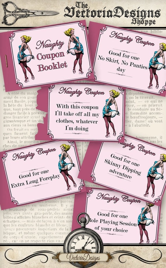 Sexy Coupons, Naughty Coupons, Love Coupons, Valentines Day Gift for Her,  Sexual Gift, Erotic Coupons, Printable Coupon Booklet 000997 