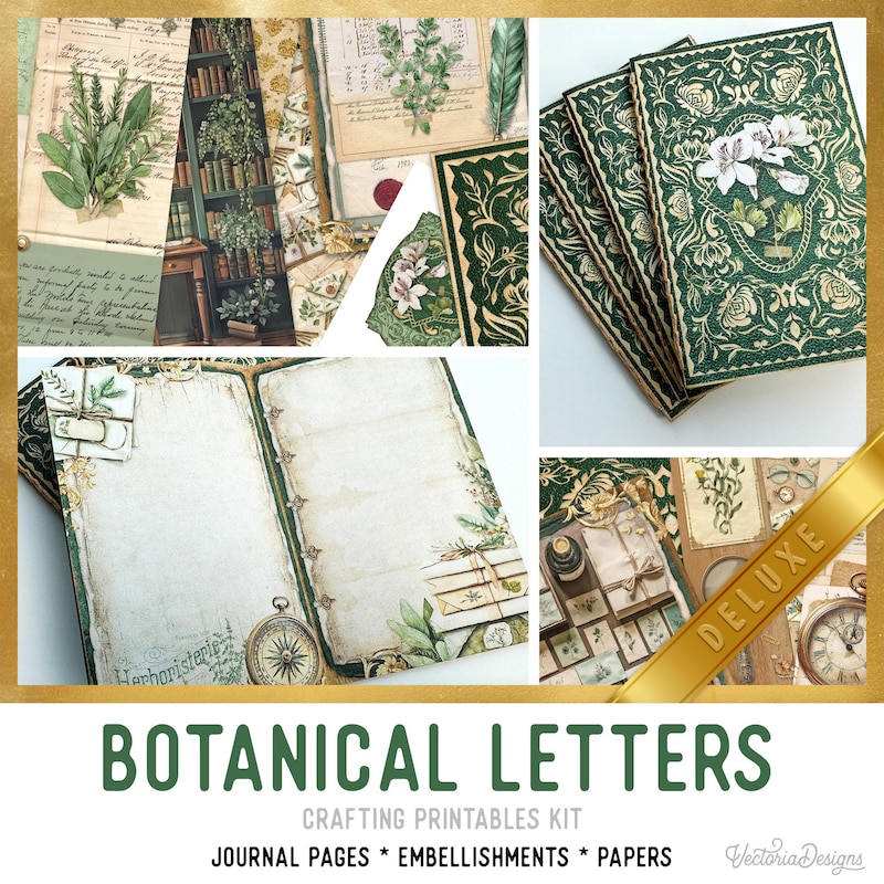 Scrapbook Botanical Pages - Etsy