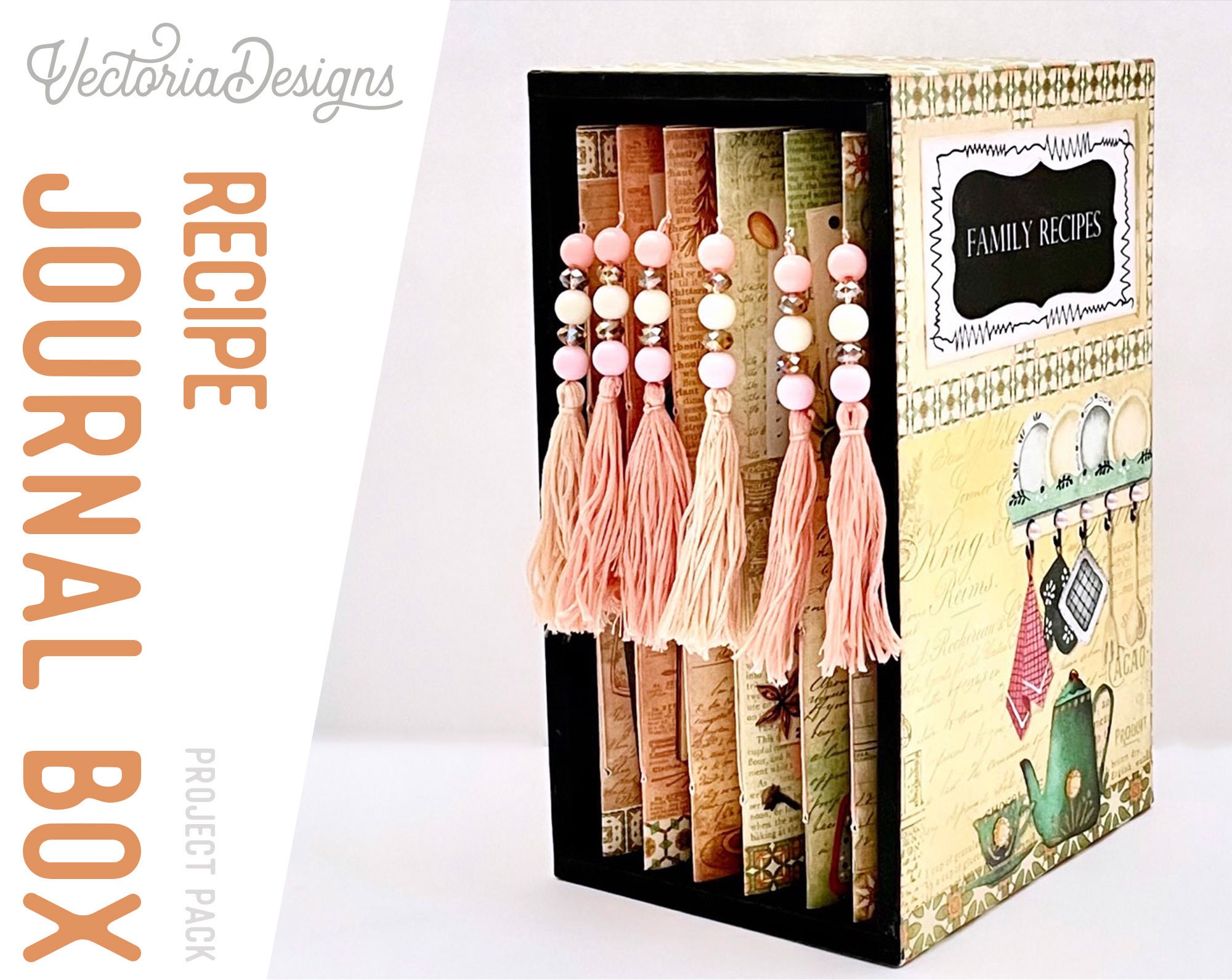 Recipe Journal Box Project Pack Printable Junk Journal Kit - Etsy