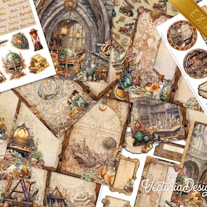 Medieval Castle Junk Journal Kit DELUXE - Printable Pages, Papers and ...