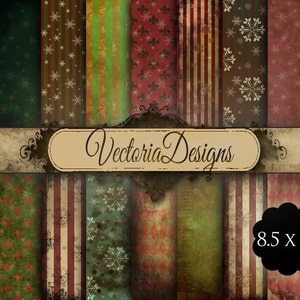Christmas Paper, Digital Paper, Christmas Decoration, Shabby Elegant Paper, Decorative Paper, Christmas Materials, Santa Gift, Xmas 000557