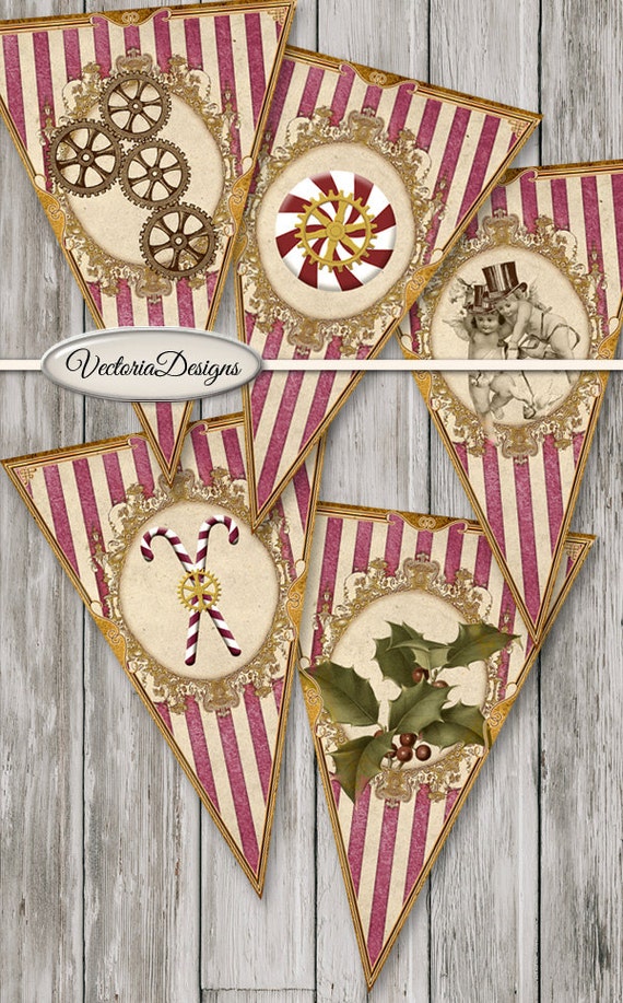 Steampunk Christmas Banner