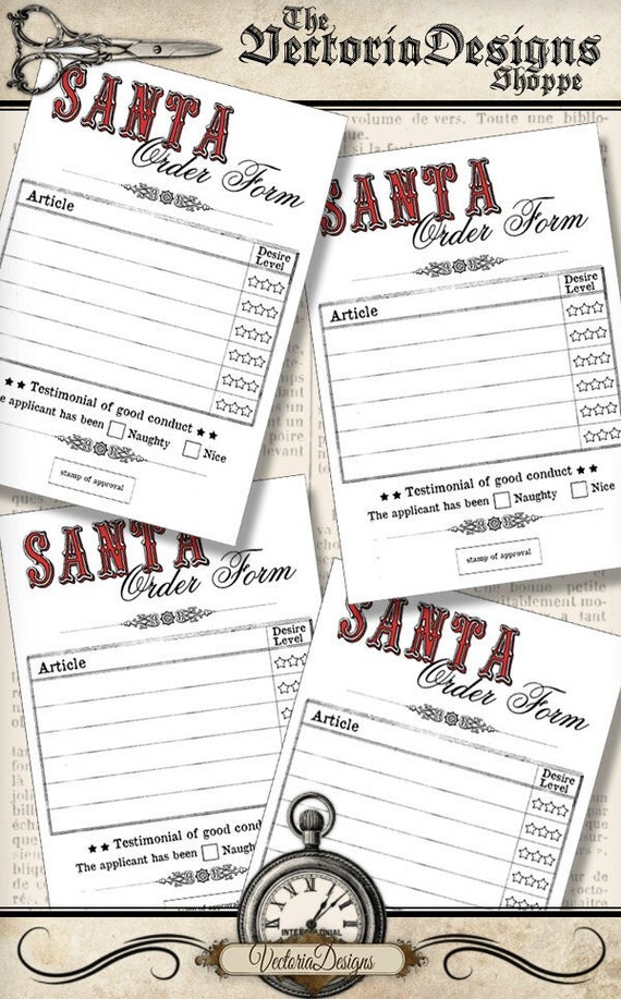 Christmas Santa Wish List, Christmas Template, Christmas Order Form, Wish List Printable, Christmas Craft Oder Form, Xmas List 000261