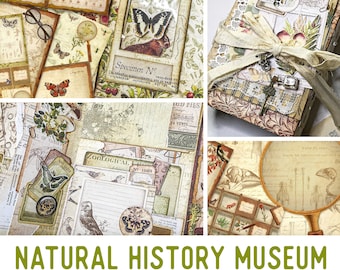 Natural History Museum Crafting Printables Kit, Nature Junk Journal, Vintage Embellishments, Nature Craft Kits, Lapbook Tutorial - 002384