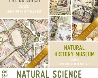Natural Science Offer, Nature Printables, Printable Papers, Junk Journal kit, Journal Pages, Nature Ephemera, Craft Kit - 002987
