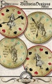Alice In Wonderland Clocks, Alice In Wonderland Props Decor, Party Supplies, Printable Clocks, Rabbit Clock, Paper Clocks, Digital 001334 