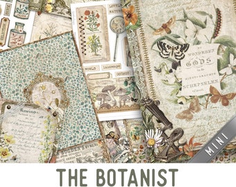 The Botanist MINI Crafting Printables Kit Botanical Junk Journal Botanical Embellishments Botanical Paper Craft Kits Scrapbooking - 002942