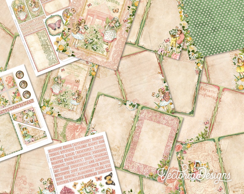 Floral Fairies Junk Journal Kit Printable Fairies Junk Journal Kit ...