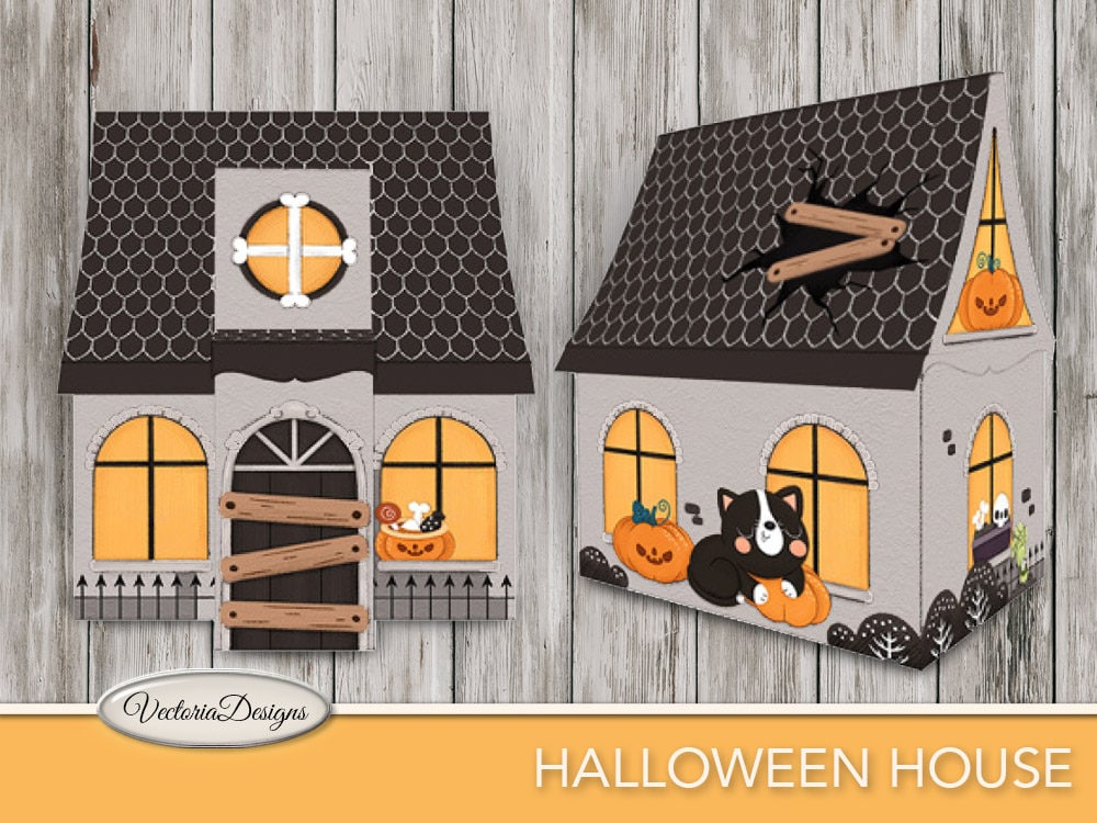 Halloween House Printable, Haunted House Decor, Diy Halloween, House