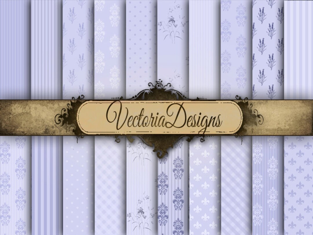 Lavender Paper Pack, Lavender Digital Paper, Decorative Paper, Lavender ...