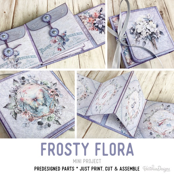 Winter Flowers Mini Project Frosty Flora Vacation Crafts Celebration Gift DIY Gift Flowers Gift Printable Craft kit Printable Gift 003184