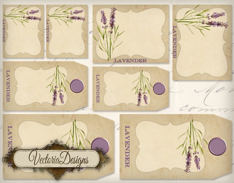 lavender tags and labels printable add text paper craft