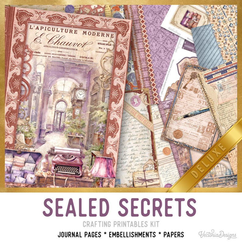 Secrets Target Journal Sealed Secrets Junk Journal Kit (DELUXE) - 003647 - Etsy