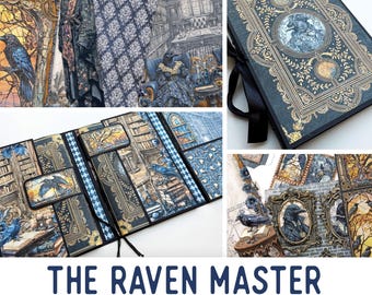 The Raven Master Junk Journal Kit, Halloween Junk Journal Crafting Printables Kit Raven Junk Journal Embellishments Craft Tutorial 003700