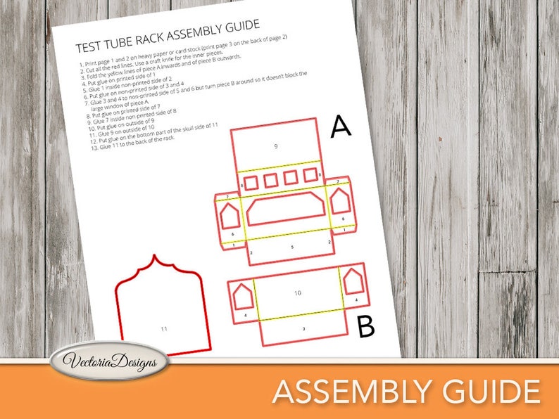 Test Tube Rack Halloween Printable Test Tube Rack Mad | Etsy