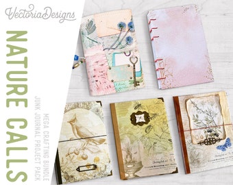 Nature Calls Mega Bundle Junk Journal Kit, Junk Journal Ephemera, Junk Journal Printables, Junk Journal Supplies, Junk Journal 002168