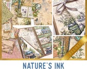 Nature's Ink Junk Journal Kit DELUXE, Botanical Journal Crafting Printables Kit Writing Embellishments Printable Paper Tutorial 003770