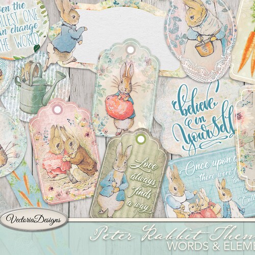 Peter Rabbit Digital Paper Junk Journal Printable Beatrix - Etsy