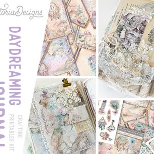 Daydreaming Junk Journal Kit Daydreaming Crafting Printables Kit Daydreams Junk Journal Embellishments Paper Craft Kits DIY Tutorial 002909