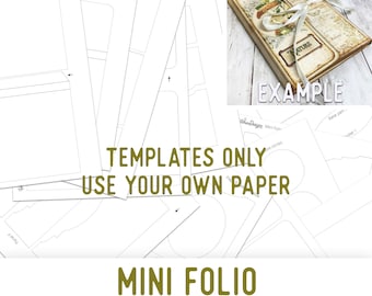Mini Folio Templates Mini Project Craft Kit Summer Crafts Junk Journal Element Printable Craft kit Handmade Gift DIY Gift 003408