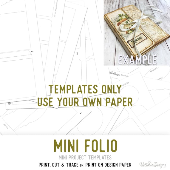 Mini Folio Templates Mini Project Craft Kit Summer Crafts Junk Journal Element Printable Craft kit Handmade Gift DIY Gift 003408