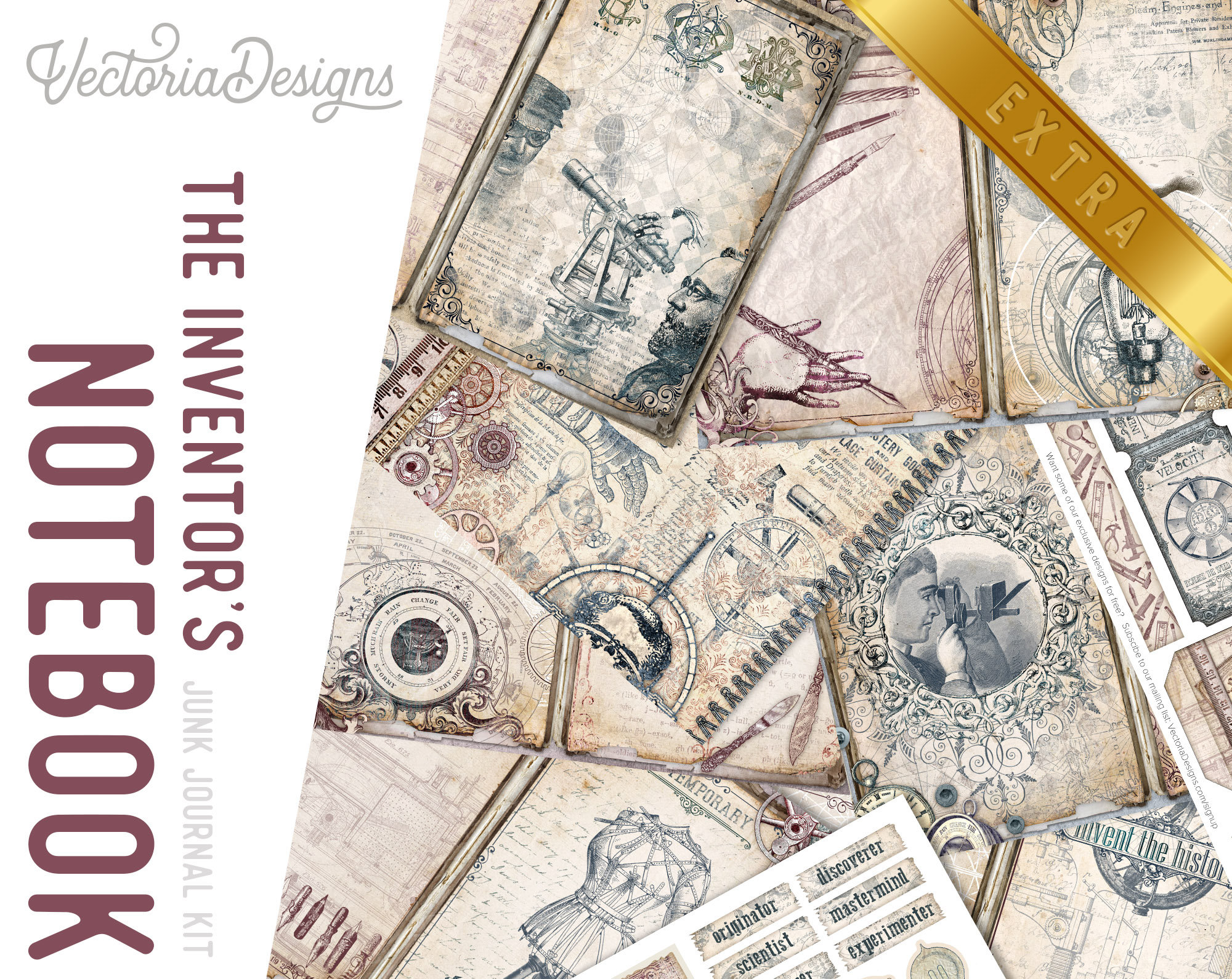 Steampunk World DELUXE Crafting Printables Kit, Steampunk ...