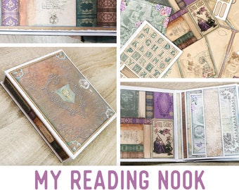 My Reading Nook Crafting Printables Kit, Reading Junk Journal, Books Embellishments, Book Paper, Craft Kits, Junk Journal Tutorial - 002323