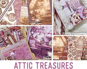 Attic Treasures Junk Journal Kit (Standard) for Memories - Printables - 003653