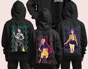 Personalized Anime Character Hoodie - Zoey, Mira, Rumi Designs