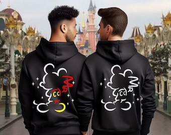 Personalised LGBTQ+ Disney Couple Hoodies – Matching Custom Sweatshirts – LGBTQ+ Wedding Gift