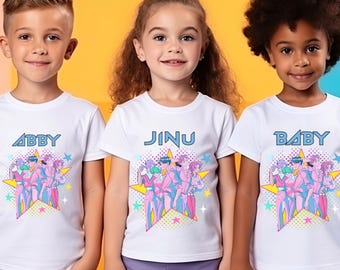 Saja Boys Personalised K-Pop Demon Hunters Kids T-Shirt | Custom Name Shirt | Kpop Christmas Gift