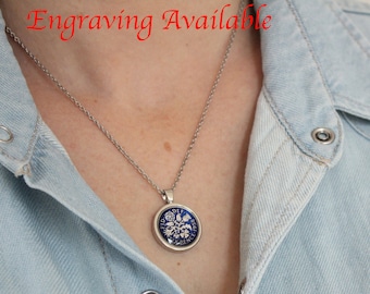 1964 60th Enamelled Sixpence Necklace - customised