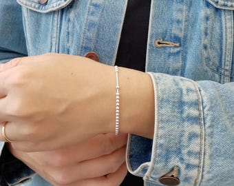 Sterling Silver 21st Birthday 21 Beads Slider Bracelet